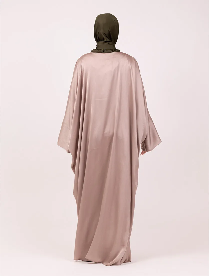 Pink Chiffon Satin Batwing 